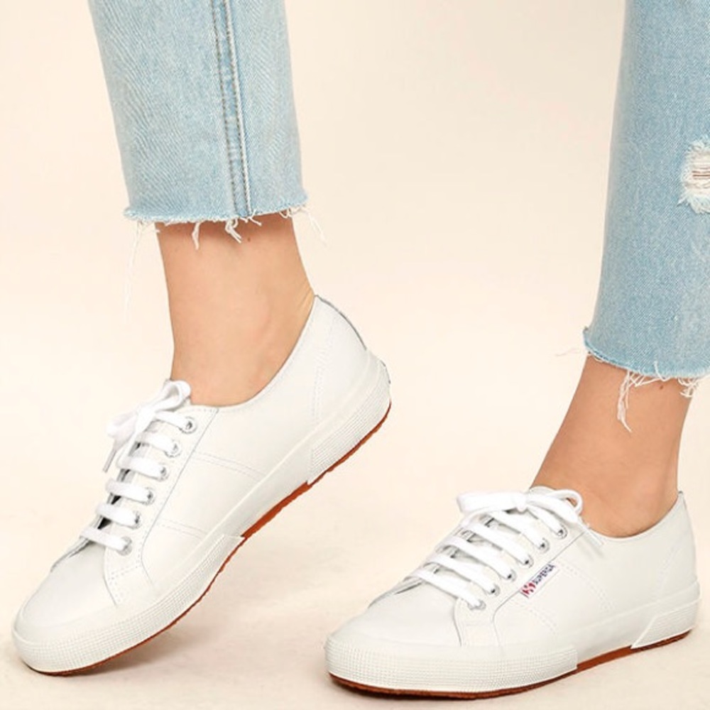 SUPERGA 2750 WHITE LEATHER SNEAKERS